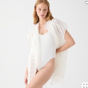 HP! NWT J. Crew Eyelet Beach Poncho